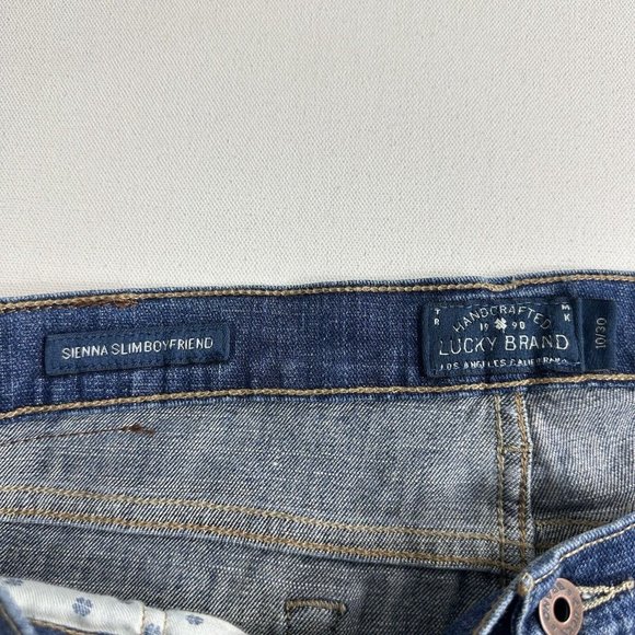Lucky Brand Women’s Sienna Slim Boyfriend Jeans Size 10/30 Distressed Blue - Picture 8 of 9